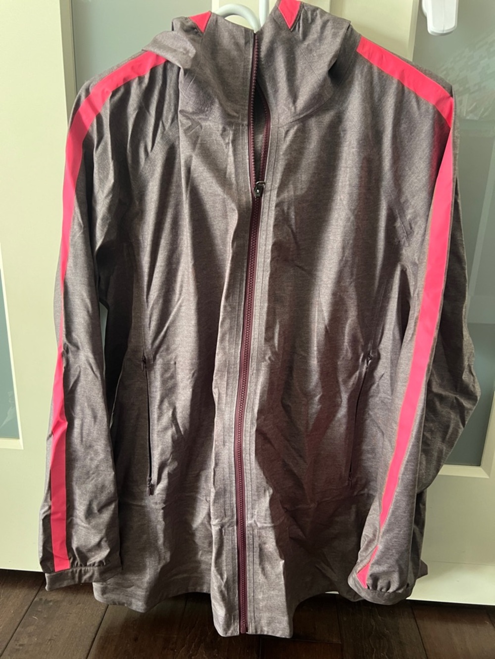 lululemon athletica Gray Utility Jacket with Pink Accent Stripes - Picture 3 of 5